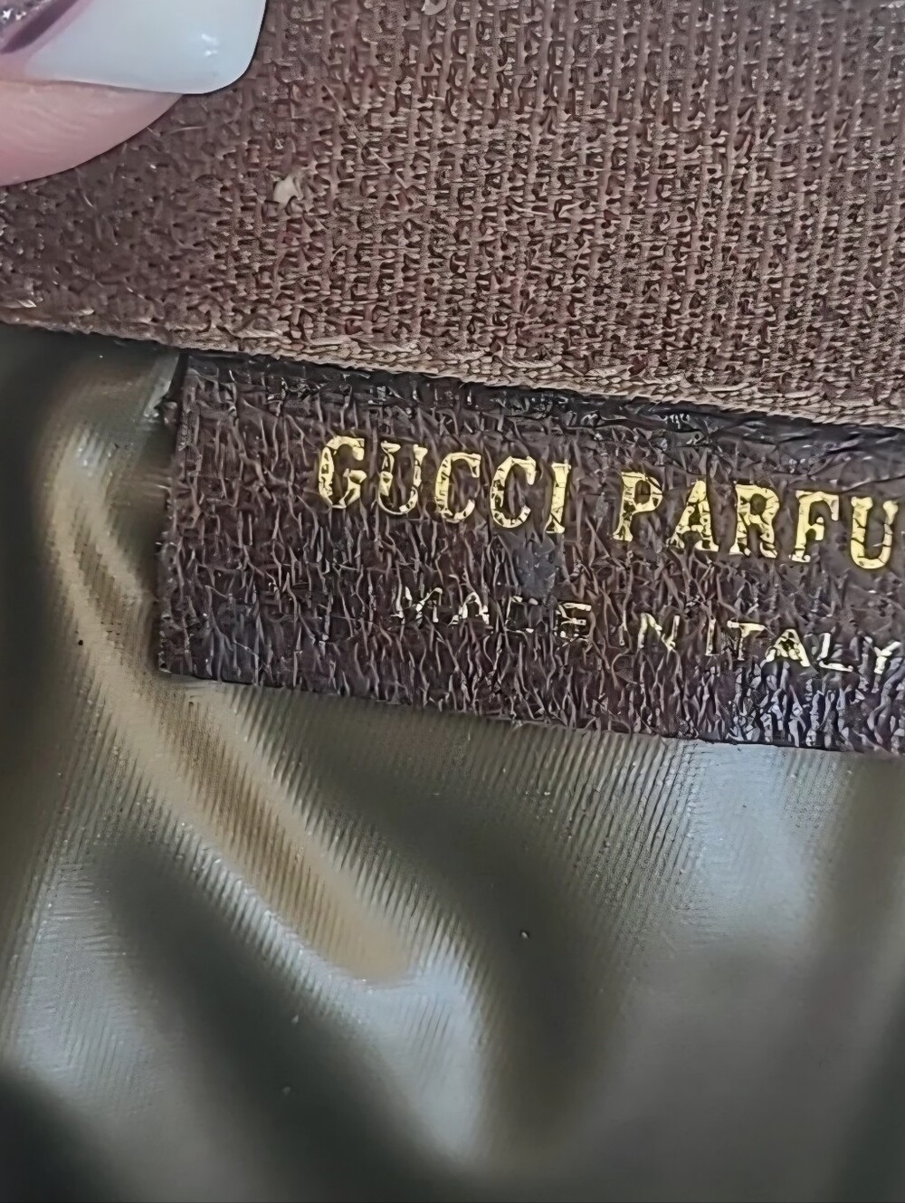 GUCCI VINTAGE GG Monogram Ophidia Sherry Line Brown Classic Bag / Clutch - Picture 12 of 17